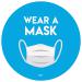 Avery Covid19 Self-Adhesive Poster Wear A Mask Circular 275mm Diameter (Pack 2) 46155AV