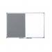 Bi-Office Maya Combination Board Grey FeltMagnetic Whiteboard Aluminium Frame 900x600mm - XA0328170 46173BS