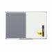 Bi-Office Maya Combination Board Grey FeltNon Magnetic Whiteboard Aluminium Frame 1800x1200mm - XA2720170 46243BS