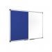 Bi-Office Maya Combination Board Blue FeltMagnetic Whiteboard Aluminium Frame 1800x1200mm 46250BS