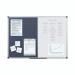 Bi-Office Maya Combination Board Blue FeltMagnetic Whiteboard Aluminium Frame 1800x1200mm 46250BS