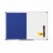 Bi-Office Maya Combination Board Blue FeltMagnetic Whiteboard Aluminium Frame 1800x1200mm 46250BS