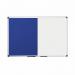 Bi-Office Maya Combination Board Blue FeltMagnetic Whiteboard Aluminium Frame 1800x1200mm 46250BS