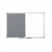 Bi-Office Maya Combination Board Grey Felt/Magnetic Whiteboard Aluminium Frame 1800x1200mm - XA2728170 46257BS