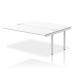 Dynamic Impulse W1800 x D1600 x H750mm Back to Back Bench Desk 2 Person Extension Kit White Finish Silver Frame - IB00429 46339DY