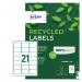 Avery Laser Recycled Address Label 63.5x38.1mm 21 Per A4 Sheet White (Pack 315 Labels) LR7160-15 46344AV