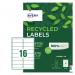 Avery Laser Recycled Address Label 99.1x33.9mm 16 Per A4 Sheet White (Pack 240 Labels) LR7162-15 46351AV