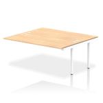 Dynamic Impulse W1800 x D1600 x H750mm Back to Back Bench Desk 2 Person Extension Kit Maple Finish White Frame - IB00432 46360DY