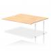 Dynamic Impulse W1800 x D1600 x H750mm Back to Back Bench Desk 2 Person Extension Kit Maple Finish White Frame - IB00432 46360DY