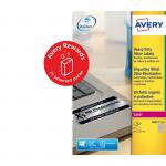 Avery Resistant Labels 210 x 297 mm Permanent 1 Labels Per Sheet (20 Labels Per Pack) L6013-20.UK 46442AV