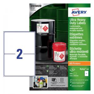 Avery Ultra Resistant Labels 148mm x 210mm Permanent 2 Labels per