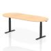 Dynamic Impulse W2400 x D1000 x H660-1310mm Height Adjustable Boardroom Table Maple Finish Black Frame - I005197 46668DY