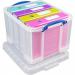 Really Useful Plastic Storage Box 35 Litre Clear - 35CCB 46864RU