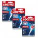 In the photo, we see a small bottle of Loctite Super Glue Precision Liquid, with a blue and yellow label. The cap is red and the bottle cap shows a precision tip for accurate application. The package also includes a Buy 2 Get 1 FREE promotion sticker.