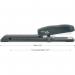 Rapesco ECO Heavy Duty Front Loading Long Arm Stapler + Pack 1000 266mm and Pack 1000 248mm Staples Charcoal - 1480 - 1480 46920RA