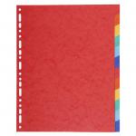 Exacompta Forever Recycled Divider 12 Part A4 Extra Wide 220gsm Card Vivid Assorted Colours - 2112E 46943EX