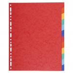 Exacompta Forever Recycled Divider 12 Part A4 Extra Wide 220gsm Card Vivid Assorted Colours - 2112E 46943EX