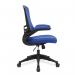 Nautilus Designs Luna Designer High Back Mesh Blue Task Operator Office Chair With Folding Arms and Black Shell - BCML1302BL 46976NA