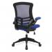 Nautilus Designs Luna Designer High Back Mesh Blue Task Operator Office Chair With Folding Arms and Black Shell - BCML1302BL 46976NA