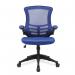 Nautilus Designs Luna Designer High Back Mesh Blue Task Operator Office Chair With Folding Arms and Black Shell - BCML1302BL 46976NA