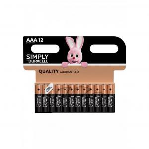 Duracell Simply AAA Alkaline Batteries Pack 12 - MN2400B12SIMPLY