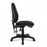 Nautilus Designs Java 200 Medium Back Twin Lever Fabric Operator Office Chair Without Arms Black - BCF/P505/BK 46990NA