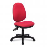 Nautilus Designs Java 200 Medium Back Twin Lever Fabric Operator Office Chair Without Arms Red - BCFP505RD 47004NA