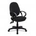 Nautilus Designs Java 200 Medium Back Twin Lever Fabric Operator Office Chair With Fixed Arms Black - BCFP505BKA 47018NA