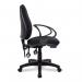 Nautilus Designs Java 200 Medium Back Twin Lever Fabric Operator Office Chair With Fixed Arms Black - BCFP505BKA 47018NA