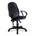 Nautilus Designs Java 200 Medium Back Twin Lever Fabric Operator Office Chair With Fixed Arms Black - BCFP505BKA 47018NA