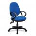 Nautilus Designs Java 200 Medium Back Twin Lever Fabric Operator Office Chair With Fixed Arms Blue - BCFP505BLA 47025NA