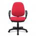 Nautilus Designs Java 200 Medium Back Twin Lever Fabric Operator Office Chair With Fixed Arms Red - BCF/P505/RD/A 47032NA