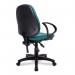 Nautilus Designs Java 200 Medium Back Twin Lever Fabric Operator Office Chair With Fixed Arms Green - BCFP505GNA 47039NA