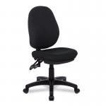 Nautilus Designs Java 300 Medium Back Synchronous Triple Lever Fabric Operator Office Chair Without Arms Black - BCFP606BK 47046NA