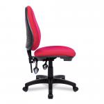 Nautilus Designs Java 300 Medium Back Synchronous Triple Lever Fabric Operator Office Chair Without Arms Red - BCF/P606/RD 47060NA