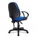 Nautilus Designs Java 300 Medium Back Synchronous Triple Lever Fabric Operator Office Chair With Fixed Arms Blue - BCFP606BLA 47081NA