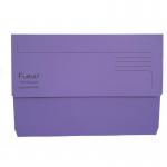 Exacompta Forever Document Wallet Manilla Foolscap Half Flap 300gsm Purple (Pack 25) - 2115005Z 47090EX