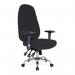 Nautilus Designs Babylon High Back Fabric 24 Hour Synchronous Task Operator Office Chair With Multi-Adjustable Arms Black - BCFR440BK 47109NA