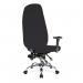 Nautilus Designs Babylon High Back Fabric 24 Hour Synchronous Task Operator Office Chair With Multi-Adjustable Arms Black - BCFR440BK 47109NA