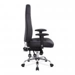 Nautilus Designs Babylon High Back Bonded Leather 24 Hour Synchronous Task Operator Office Chair With Multi-Adjustable Arms Black - BCL/R440/BK 47123NA