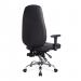 Nautilus Designs Babylon High Back Bonded Leather 24 Hour Synchronous Task Operator Office Chair With Multi-Adjustable Arms Black - BCL/R440/BK 47123NA