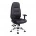 Nautilus Designs Babylon High Back Bonded Leather 24 Hour Synchronous Task Operator Office Chair With Multi-Adjustable Arms Black - BCLR440BK 47123NA