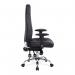 Nautilus Designs Babylon High Back Bonded Leather 24 Hour Synchronous Task Operator Office Chair With Multi-Adjustable Arms Black - BCLR440BK 47123NA