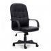 Nautilus Designs Orion High Back Bonded Leather Executive Office Chair With Integrated Lumbar Support and Fixed Arms Black - BCLZ2207BK 47130NA