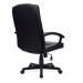 Nautilus Designs Darwin High Back Leather Effect Executive Office Chair With Integral Headrest and Fixed Arms Black - BCP/1007/PU/BK 47137NA