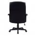 Nautilus Designs Darwin High Back Leather Effect Executive Office Chair With Integral Headrest and Fixed Arms Black - BCP/1007/PU/BK 47137NA