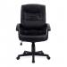 Nautilus Designs Darwin High Back Leather Effect Executive Office Chair With Integral Headrest and Fixed Arms Black - BCP/1007/PU/BK 47137NA