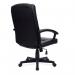 Nautilus Designs Darwin High Back Leather Effect Executive Office Chair With Integral Headrest and Fixed Arms Black - BCP1007PUBK 47137NA