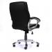 Nautilus Designs Greenwich High Back Leather Effect Executive Office Chair With Contoured Design Backrest and Fixed Arms Black - BCP/T101/BK 47144NA