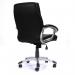 Nautilus Designs Greenwich High Back Leather Effect Executive Office Chair With Contoured Design Backrest and Fixed Arms Black - BCPT101BK 47144NA